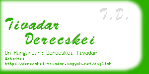 tivadar derecskei business card